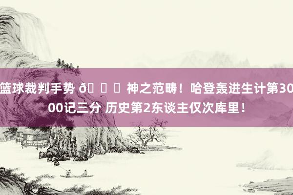 篮球裁判手势 😀神之范畴！哈登轰进生计第3000记三分 历史第2东谈主仅次库里！