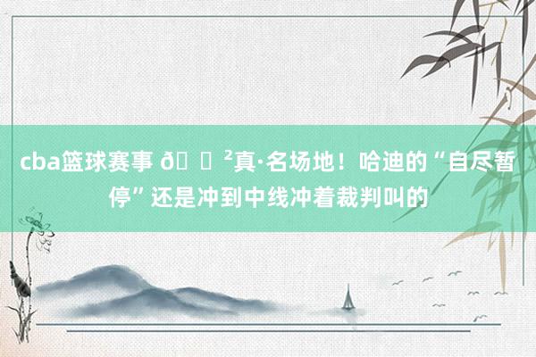 cba篮球赛事 😲真·名场地！哈迪的“自尽暂停”还是冲到中线